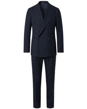 Franzese Collection Double Breasted Suits - Blue