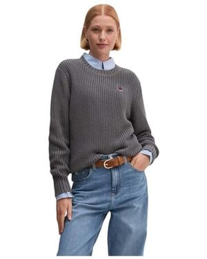 DKNY Trui Met Ronde Hals - Grijs