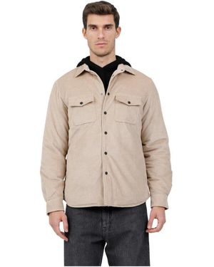 MC2 Saint Barth Overjas Van Fluweel Met Knoopsluiting - Naturel