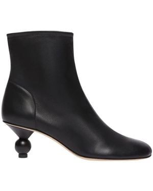 Weekend by Maxmara Luxe Lamsvacht Enkellaarzen - Zwart