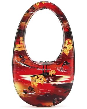 Coperni Tassen ,Veelkleurig ,Leer Tropical Swipe Handtas - Rood