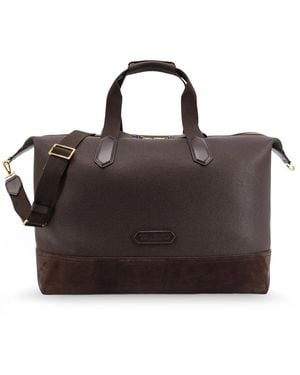 Tom Ford Reise-Ledertasche Mit Wildledereinsätzen - Schwarz