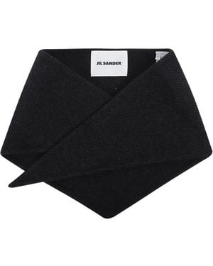 Jil Sander Winter Scarves - Black