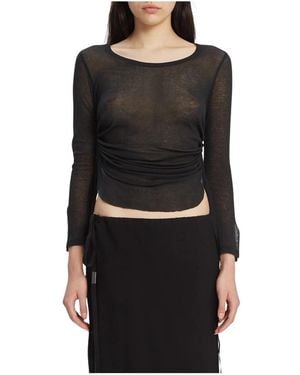 Ann Demeulemeester Long Sleeve T-Shirts - Black