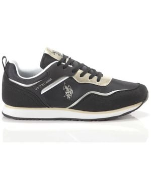 U.S. POLO ASSN. Schwarze Slip-On Trendige Sneakers - Grau