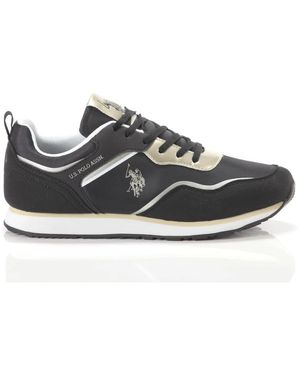 U.S. POLO ASSN. Zwarte Instapmodieuze Sneakers - Grijs