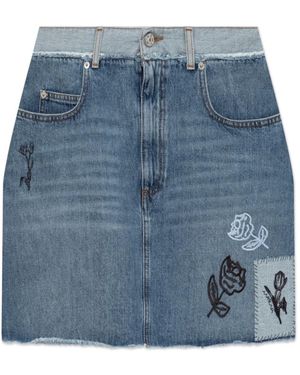 Marni Korte Spijkerrok Met Logo - Blauw