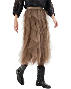 iN FRONT Midi Skirts - Neutro