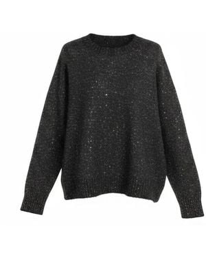 D.exterior Round-Neck Knitwear - Black