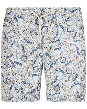 Orlebar Brown Badmode ,Veelkleurig ,Bulldog Zwemshorts Met Trekkoord - Blauw