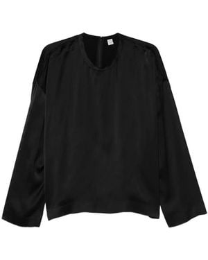 TOTEME Seidenbluse Mit Weiten Ärmeln - Schwarz