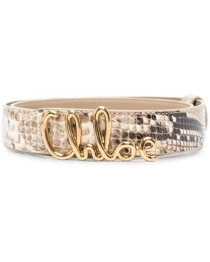 Chloé Accessoires ,Iconische Riem - Metallic