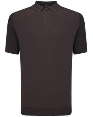 Genti Polo Half Zip - Schwarz