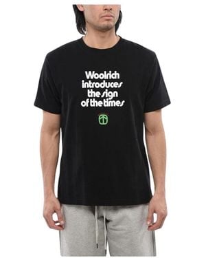 Woolrich Manifesto Grafik Tee - Schwarz
