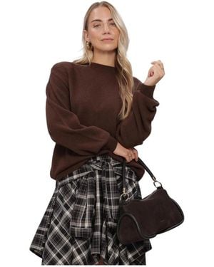 Alix The Label Pullover Mit Schulterpolstern - Braun
