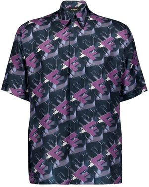 Fendi Short Sleeve Shirts - Blue