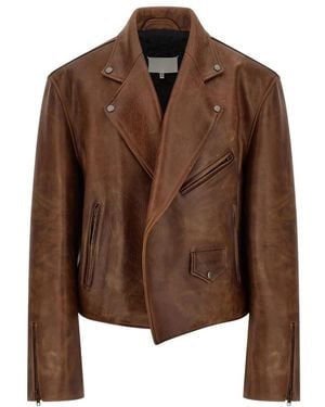Maison Margiela Leather Jackets - Brown