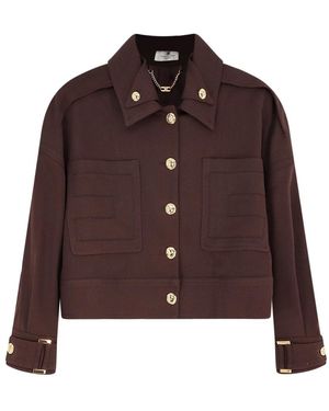 Elisabetta Franchi Light Jackets - Brown