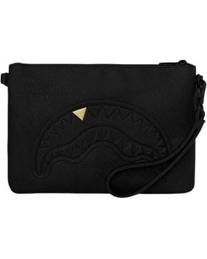 Sprayground Blacked Out Embossed Tooth Crossover Clutch - Schwarz