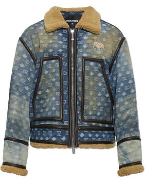 DSquared² Monogram Denim Jacket - Blauw