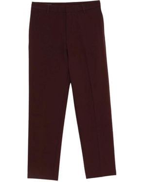 Emporio Armani Straight Trousers - Red