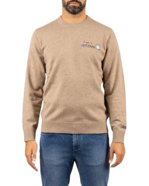 MC2 Saint Barth Heron Light Ronde Hals Gebreid - Blauw