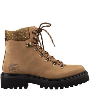 Etro Lace-Up Boots - Marron