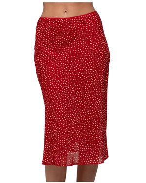 GUAJA. Rokken ,Rood ,Midi Rok
