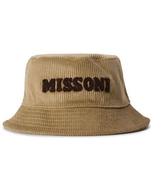 Missoni Corduroy Logo Bucket Hat - Naturel