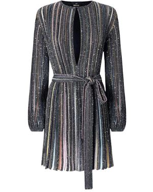 Missoni Kleedjes ,Veelkleurig ,Knitted Kleedjes - Grijs