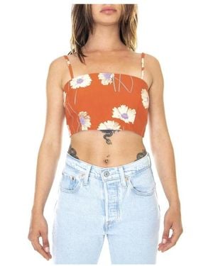 Obey Tops ,Veelkleurig ,Katoen Canotta Top - Wit