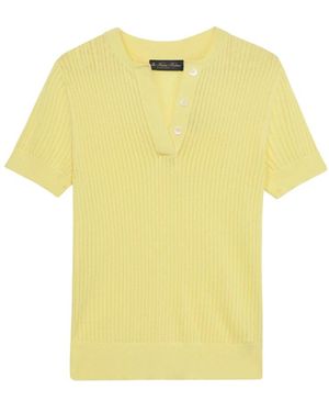 Brooks Brothers V-Neck Knitwear - Yellow