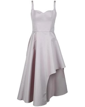 McQueen Taffeta Lange Jurk Met Ritssluiting - Grijs