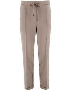Le Tricot Perugia Straight Trousers - Gris