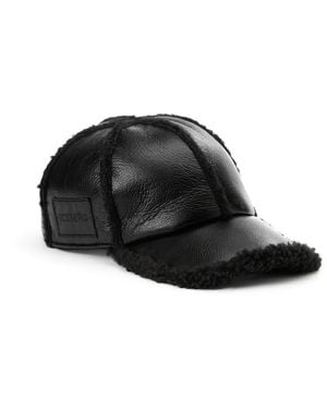 Iceberg Schwarze Kunstfell-Baseballkappe