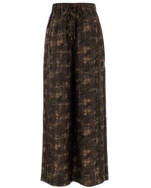 Ganni Wide Trousers - Brown