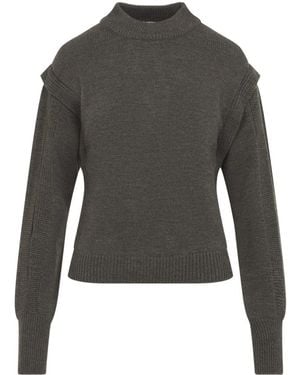 Alberta Ferretti Trui Met Ronde Hals - Grijs