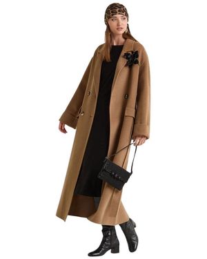 Maliparmi Belted Coats - Brown