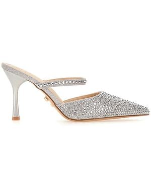 Twentyfourhaitch Heeled Mules - White
