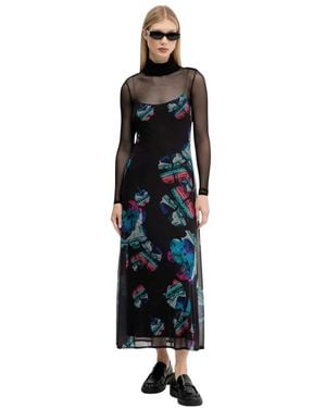 Desigual Watercolor Lacroix Jurk - Zwart