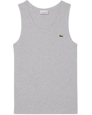 Lacoste Sleeveless Tops - Grey