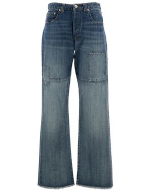 Wales Bonner Jeans ,Blauw ,Denim Chance Denim Jeans