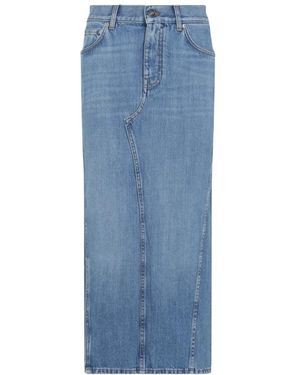 Givenchy Rokken ,Blauw ,Katoen Blauwe Rok Stijlvolle Garderobe Toevoeging