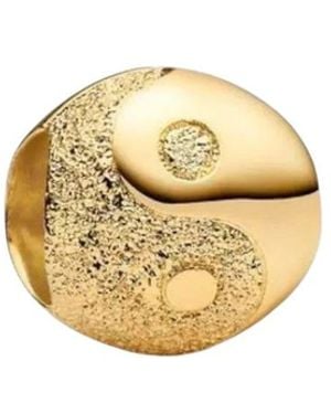 PANDORA Texturierter Yin-Yang-Mini-Anhänger - Mettallic