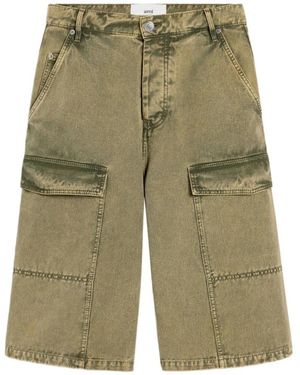 Ami Paris Denim Shorts - Verde