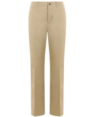 Saint Laurent Straight Trousers - Natural