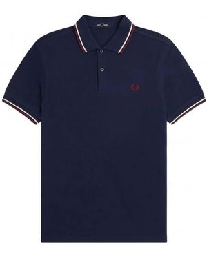 Fred Perry M3600 Twin Tipped Polo Shirt - Blue