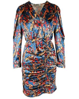 ALESSANDRO ENRIQUEZ Kleedjes ,Veelkleurig ,Polyester Damesjurk - Blauw