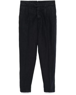Eleventy Marineblaue Leinenhose - Schwarz