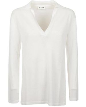 P.A.R.O.S.H. Babygirl V-Ausschnitt Pullover - Weiß